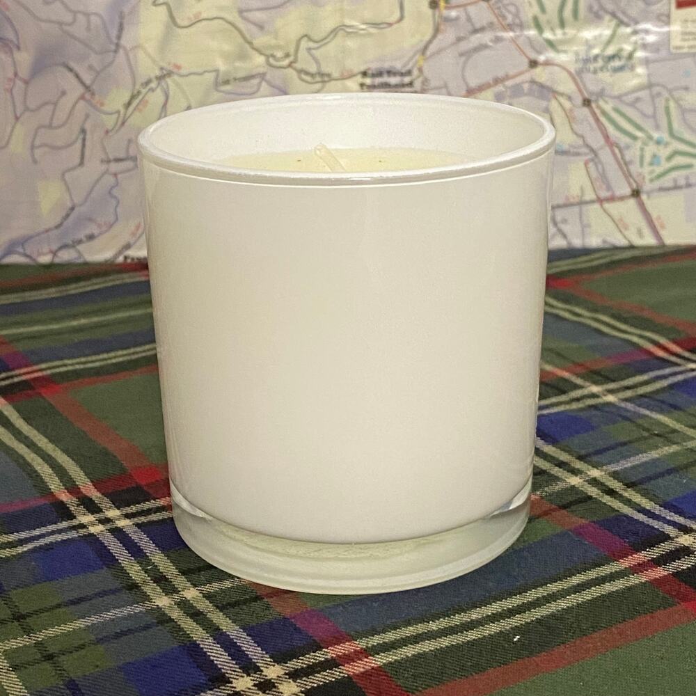 Scented White Candle Glass Jar Floral Essence UNUSED